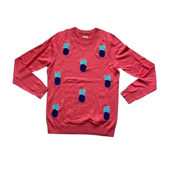 Vineyard Vines Woman’s Merino Wool Coral Sweater with Pineapple Motif, Small? - Picture 2 of 7